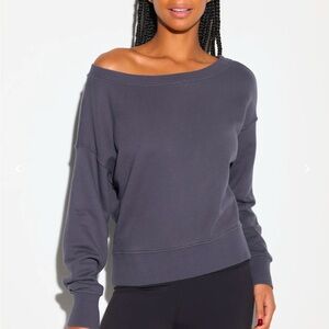 Size small La Vida Off Shoulder Sweatshirt NWT